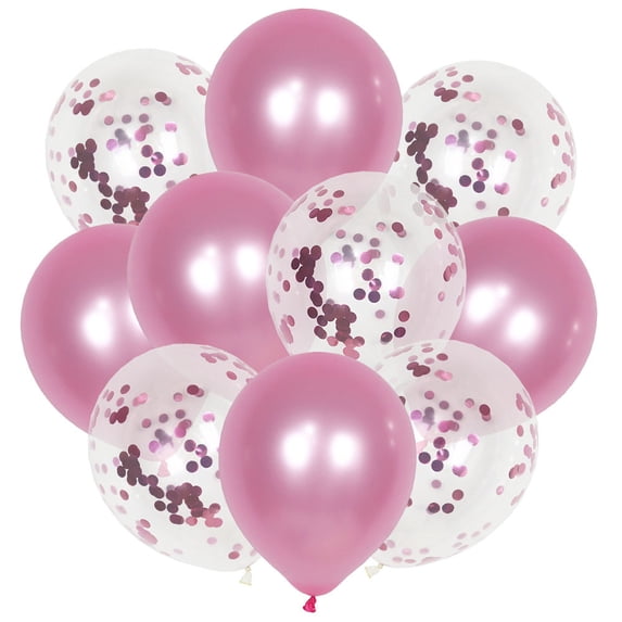 12 Inch Pink Chrome Balloons,50 Pack Rose Gold Confetti Balloons,Premium Latex Party Balloons for Birthday, Wedding, Baby Shower, Anniversary Party Decorations