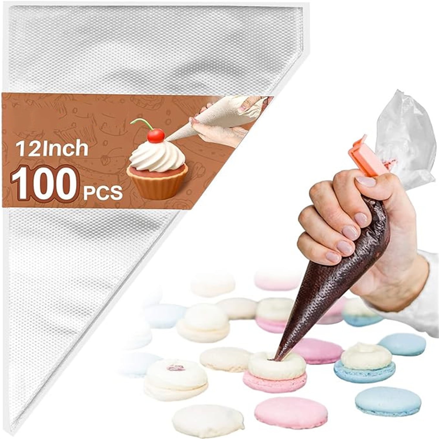 12 Inch Piping Bags Disposable 100 Pastry Bags Tipless Icing
