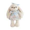 thumbnail image 1 of 12-Inch Plush Bunny Stuffed Animal - Comfortable Soft Cuddle Toy Dressed in Floral Dress with Blue Bow - For Kids, Toddlers, Baby, Birthday Gift, Xmas Present, Bedroom, Nursery Decor, 1 of 5