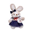 thumbnail image 1 of 12 Inch Plush Goodnight Bunny Toy with Student Dress & Strawberry Bag Set - Soft Stuffed Animal with Bowknot, No Tags Included - For Kids Toddlers, Bedroom Decor, Playtime, Birthday Holiday Gifts, 1 of 4