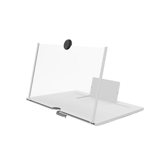 12 Inch Pull-Out Mobile Phone Screen Amplifier HD Blue Light Eye Protection Foldable Stand Compatible with Most Smartphones Black White Red