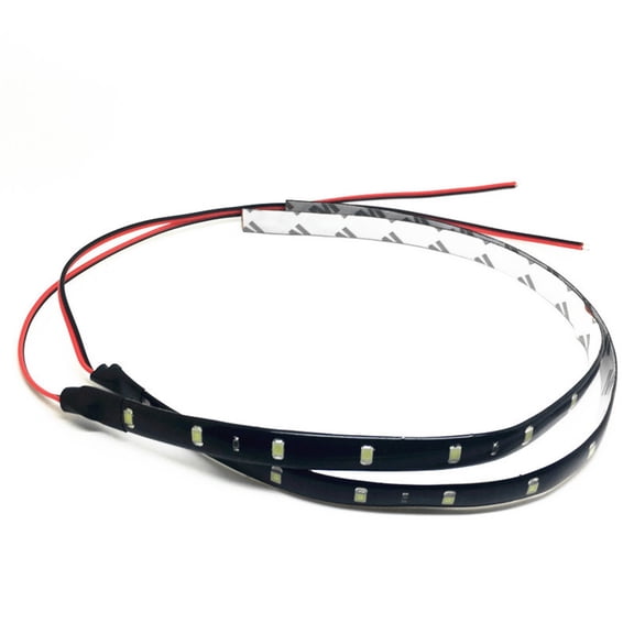 12 Inch Purple Flexible Led Light Strip, 12V High-Quality 15-Led Decorative Lamp for Car Underbody, Grille, Trunk and Interior Customization