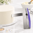 12 Inch Purple Stainless Steel Adjustable Cake Scraper Smoother Icing ...