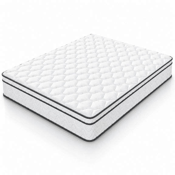 12 Inch Queen Hybrid Mattress, Memory Foam Mattress in a Box with Individually Wrapped Pocket Springs, Breathable Quilted Cover, Motion Isolation, Pressure Relief Comfort, 80" x 60" x 12"
