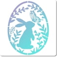 thumbnail image 1 of 12 Inch Rabbit Stencil Easter Rabbit in Egg Butterfly Plant Templates Large Reusable Plastic Square Stencils Sign, 1 of 9