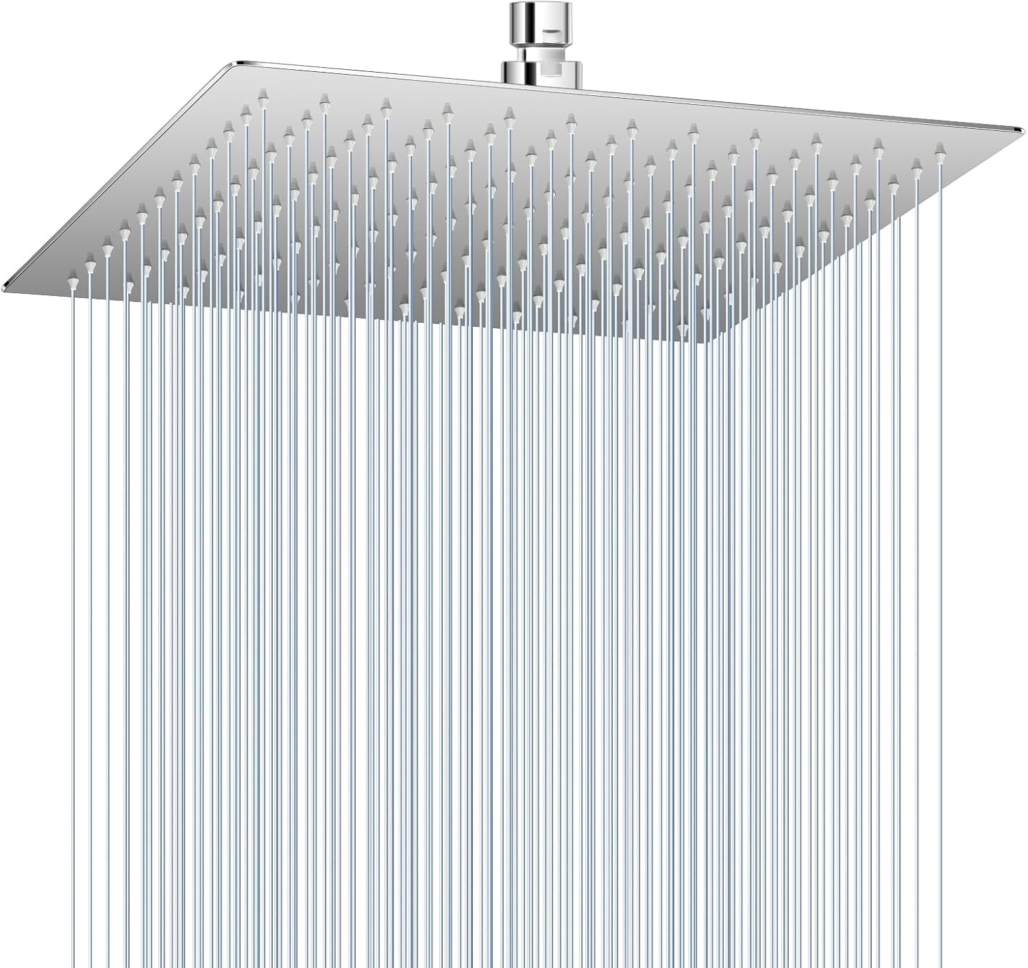12 Inch Rain Shower Head 12" Square Rainfall & High Pressure Stainless ...