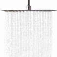 thumbnail image 1 of 12 Inch Rainfall Shower Head Solid Square Ultra Thin Chrome Top Sprayer, 1 of 16