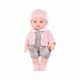 12 Inch Realistic Doll Baby Girl Doll With Cute Clothes Hat Building