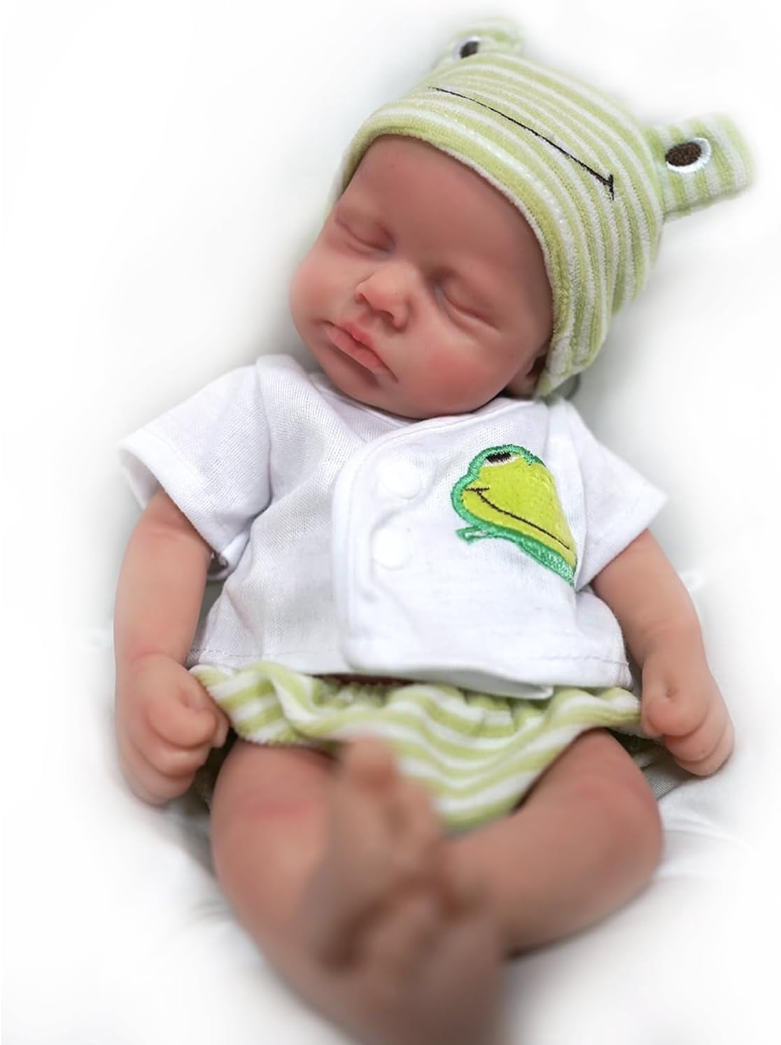 12 Inch Reborn Baby, Full Silicone Baby,Lifelike Closed Eyes Sleeping ...