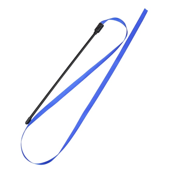 12 Inch Retractable Cat Teaser Stick with Gradient Rainbow Ribbon for Interactive Pet Training and Weight Management, Size S