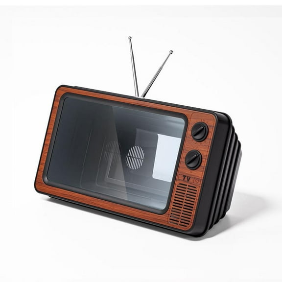 12 Inch Retro TV Phone Screen Amplifier 2-3X Magnification Portable Movie Theater Eye Protection Stand for Smartphones