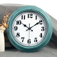 thumbnail image 1 of 12 Inch Retro Wall Clock Silent,Accurate Time,Big Numbers,Quartz,Analog,Green, 1 of 7