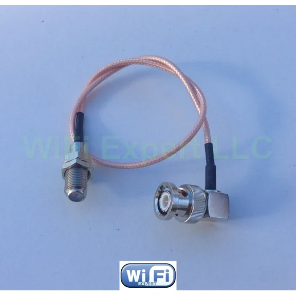 12 Inch Rg316 Low Loss Coax Rf Cable F Type Tv Female To Bnc Male Right Angle Us