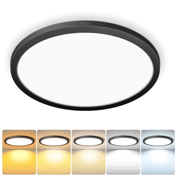 MW Lighting 12 Inch LED Ceiling Light, 25W 120V 5CCT 2700/3000/3500/4000/5000K,thin Ceiling Lamp Surface Mount for Bedroom, Hallway,Triac Dimmable