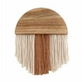 thumbnail image 1 of 12 Inch Round Boho Small Macrame Wall Hanging Decor with Natural Wood and White Beige Green Yarn Half Moon Wall Art in a Bohemian Chic Style, 1 Pack, 1 of 4