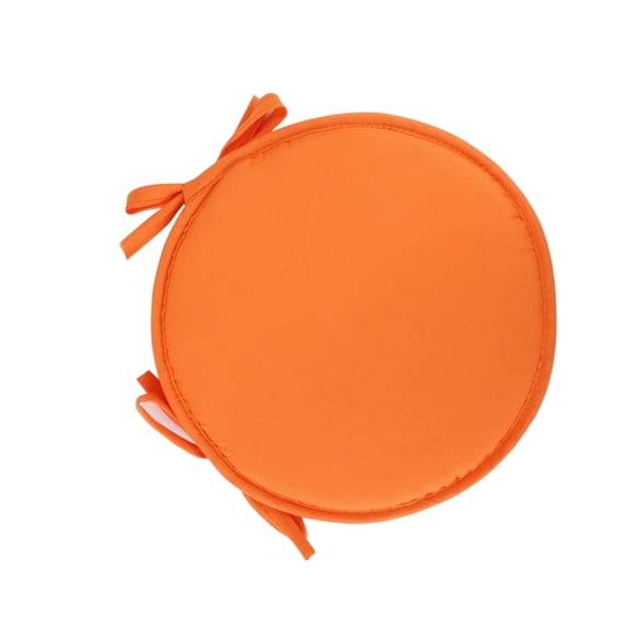 12 Inch Round Outdoor Cushions for Patio Furniture - Thick Waterproof & Fade-Resistant Chair Cushion with Ties, Non-Slip Circle Seat Pads for Kitchen Dining Chairs, Orange