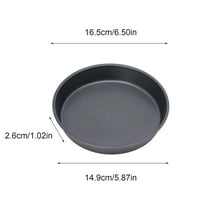 12-Inch Round Shallow Carbon Steel Pizza Pan with Non-Stick Coating for Baking Cakes and Small Pizzas