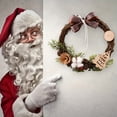 thumbnail image 1 of 12 Inch Round Wreath for Front Door Wall Hanging Ornaments Christmas Wreaths Window Decorations Artificial Vines for Home Decor Indoor Home Wall Wedding Room Decor, 1 of 6