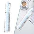 thumbnail image 1 of 12 Inch Ruler 30cm Plastic Folding Ruler with Geometry Template Metric Ruler Dual Scale Measuring Tool Drafting Tools Straight Edge Ruler for Office DIY Craft Drawing Projects, 1 of 9