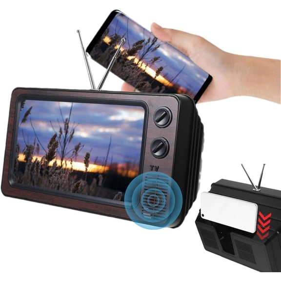 12 Inch Screen Magnifier for Cell Phone - 3D HD Foldable Retro TV Amplifier for Movies & Videos, Portable Mobile Phone Screen Enlarger for All Smartphones
