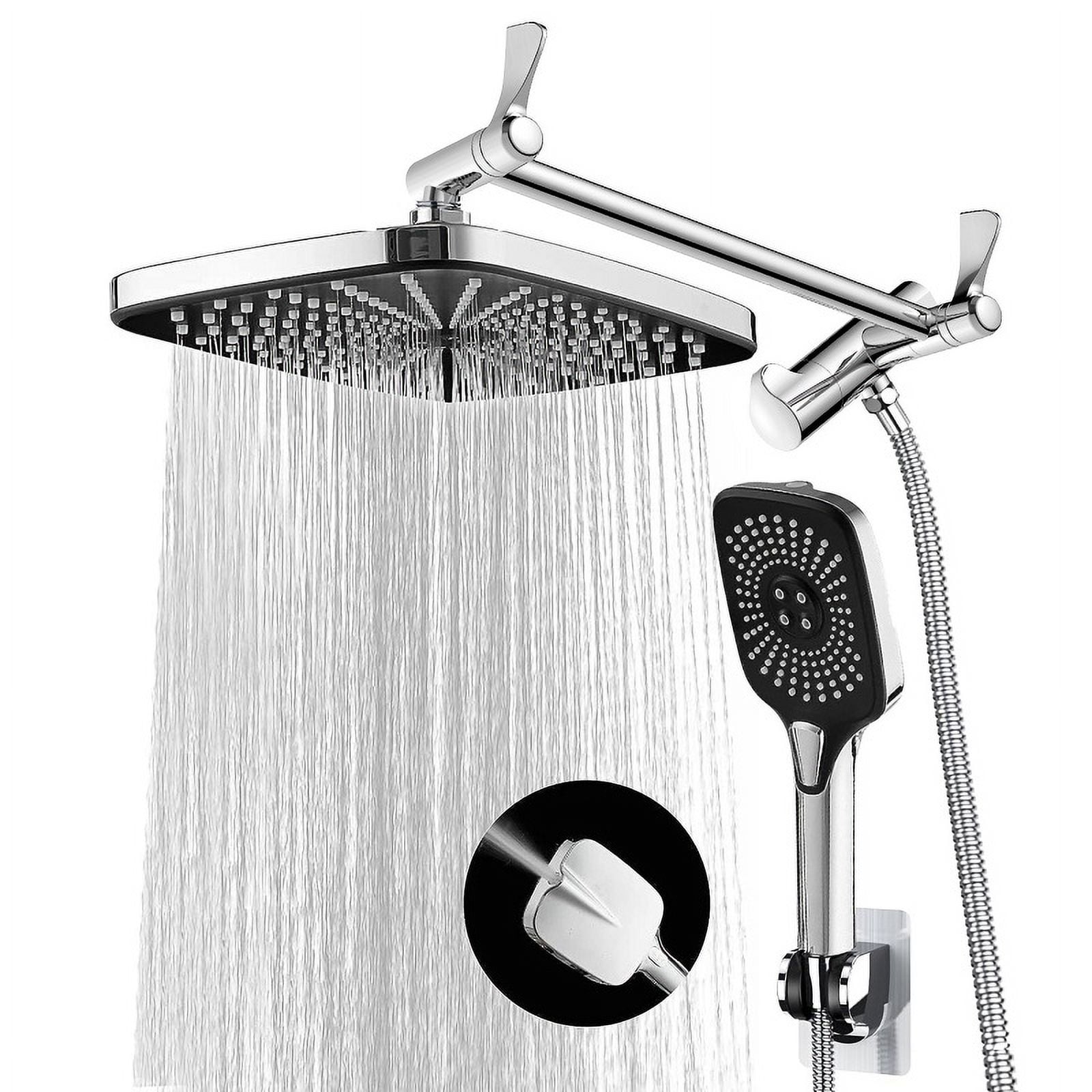 12 Inch Shower Head With Handheld Combo, High-Pressure Rain/Rainfall ...