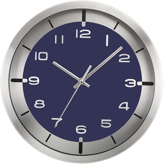 12 Inch Silent Wall Clock Battery Operated Modern Metal Wall Clock Decorative for Living Room Kitchen Home Office School