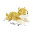 thumbnail image 1 of 12-Inch Simulated Cat Plush Figure - Soft Textured Stuffed Animal with Weighted Comfort for Relaxation, 1 of 9