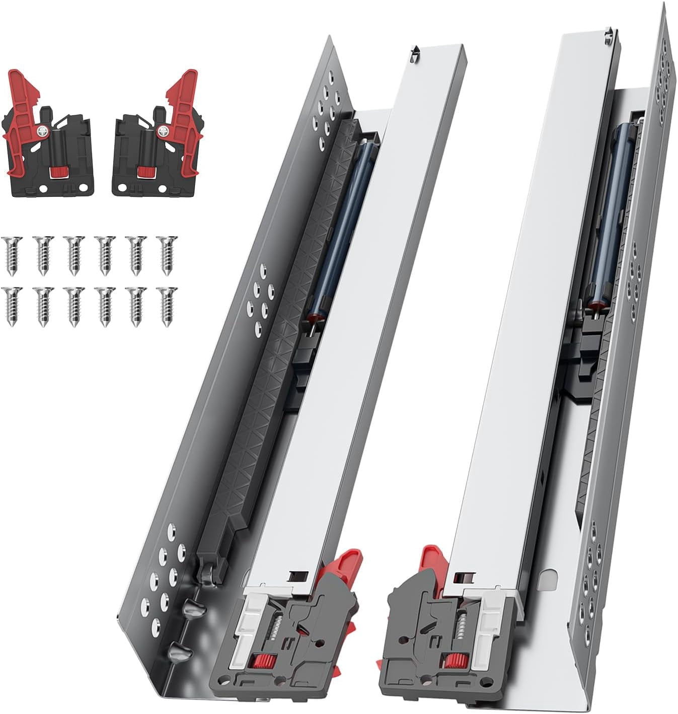 12 Inch Soft Close Undermount Drawer Slides for Frameless, 100lb,1 Pair ...
