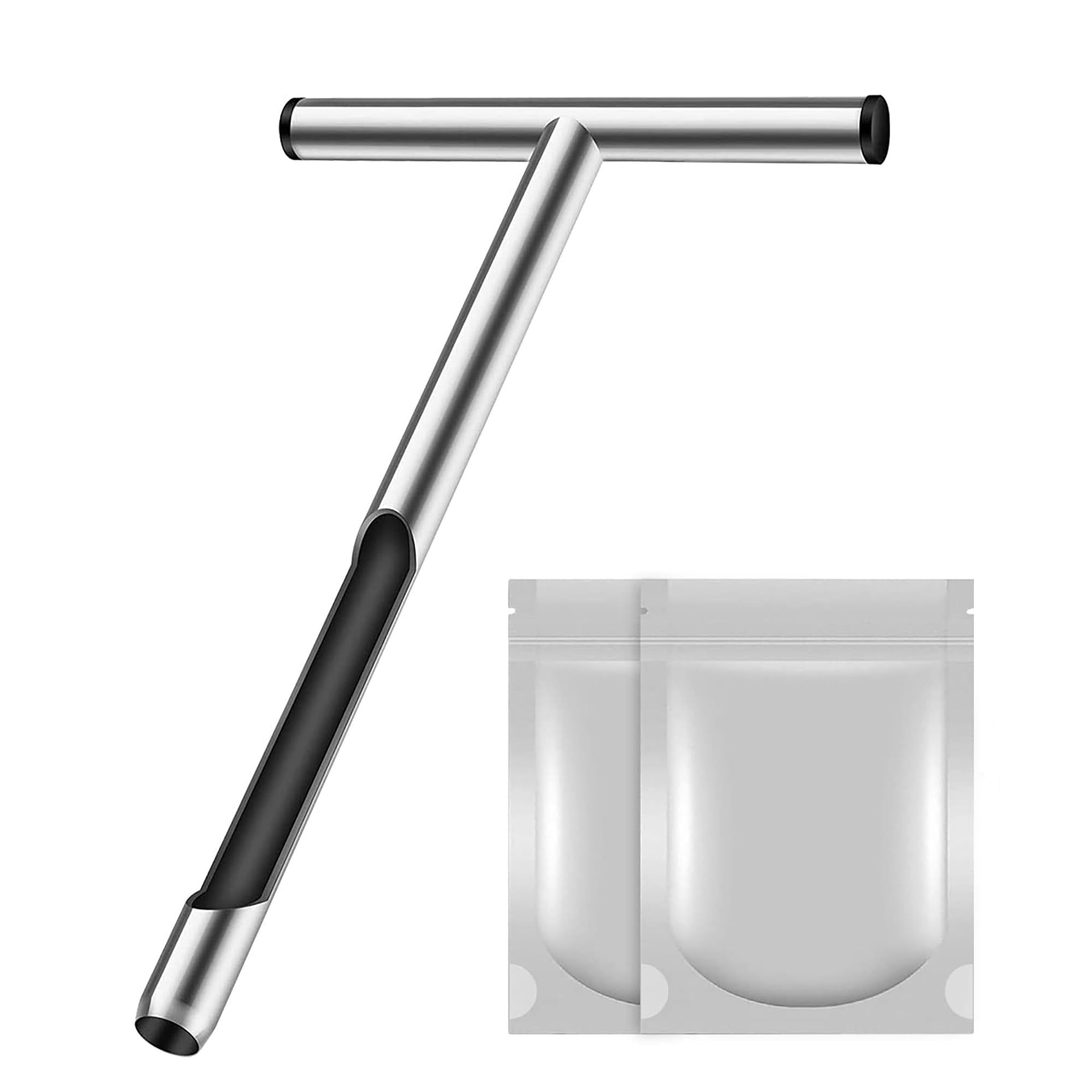 12 Inch Soil Sampler Probe with T Handle,Stainless Steel Soil Probe Rod ...