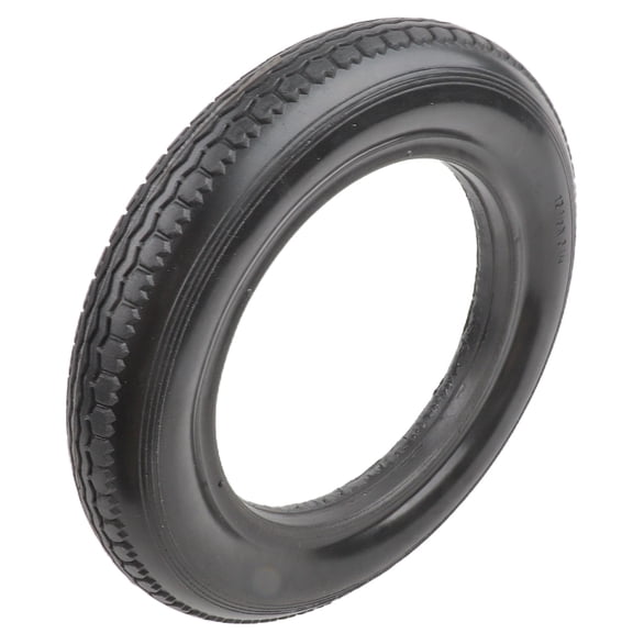 12 Inch Solid Rubber Bicycle Tire 40-203 Replacement Puncture Proof No Flat Bike Tires with Enhanced Grip Pattern for Balance Bikes Scooters Black