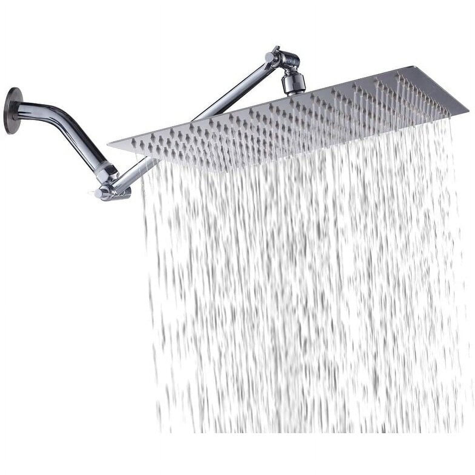 12 Inch Solid Square Ultra Thin 304 Stainless Steel Rain Shower Head