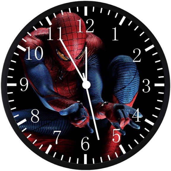 12 Inch Spiderman Wall Clock Non-Ticking Silent Great for Decor and Gifts Y26