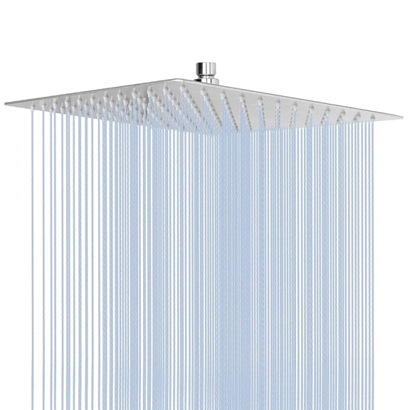 12 Inch Square Chrome Finish Rain Shower Head