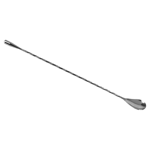 12 Inch Stainless Steel Cocktail Bar Spoon with Threaded Handle, Mixing & Stirring Tool for Bartending (Silver, Stainless Steel, 1pc)