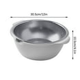 thumbnail image 1 of 12 Inch Stainless Steel Colander & Mixing Bowl Set | 2-Piece Kitchen Strainer with Fine 2mm Holes | Food Grade 304 Material | Quick Draining for Rice Beans Lentils, 1 of 9