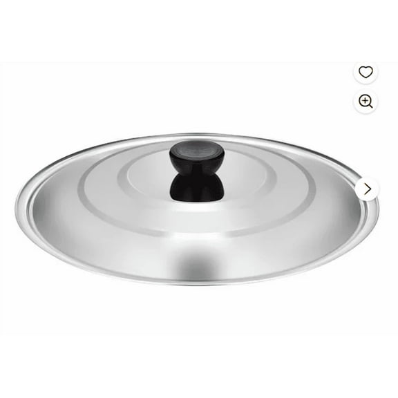 12 Inch Stainless Steel Round Pot Lid and Wok Cover, Thickened Dome Lid for Traditional Stove Cooking, Fits Frying Pans and Woks, Kitchen Cookware Accessory