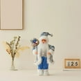 thumbnail image 1 of 12 Inch Standing Santa Claus Doll Christmas Decoration Figurine with Gift Bag and Star Staff for Home Holiday Decor Tabletop Display, 1 of 6