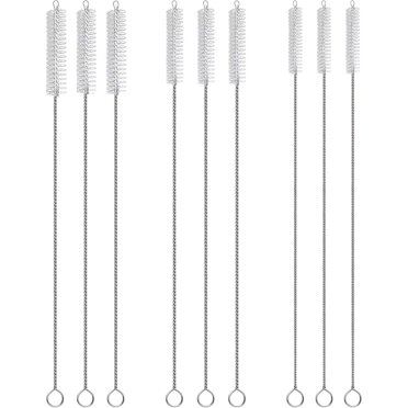 Fuebueo Straw Cleaner Brush Set, 4-Piece Long Cleaning Brush For Straws On Tumbler Water Bottle Sippy Cup And Pipes Tubes