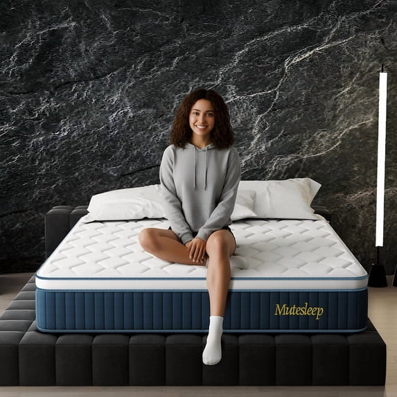 12 Inch Supportive Hybrid Mattress, Full Size, Medium Firm Feel, Tight Top, Individually Wrapped Coils, Reinforced Edges