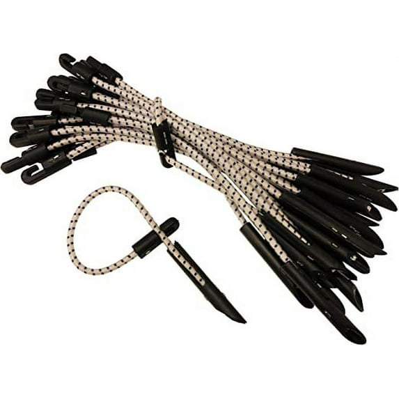 12-Inch Tarp Bungee Toggle Ties (20-Pack)