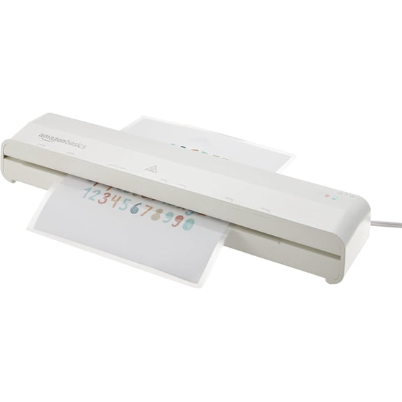 12-Inch Thermal Laminator Machine, 1 Min Fast Warm-Up, for Documents Photos, Home/Office/School Use, 20 Pouches Included, White
