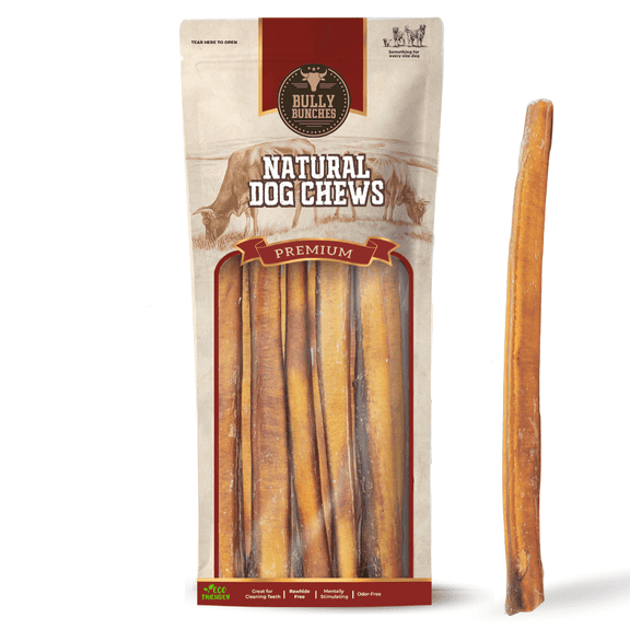 Bully Bunches Premium 12 Inch Thick Bully Stick - 10 Pack