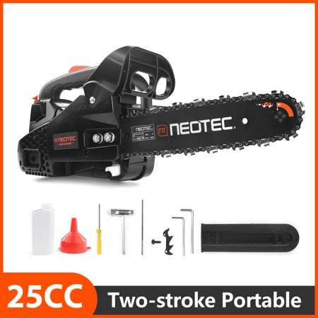 12 Inch Top Handle Gas Chainsaw, 25.4CC 2-Stroke Engine Portable Chain Saw, Lightweight Gas Powered Chainsaw for Tree Trimming, Pruning, Wood Cutting and Outdoor Garden Maintenance