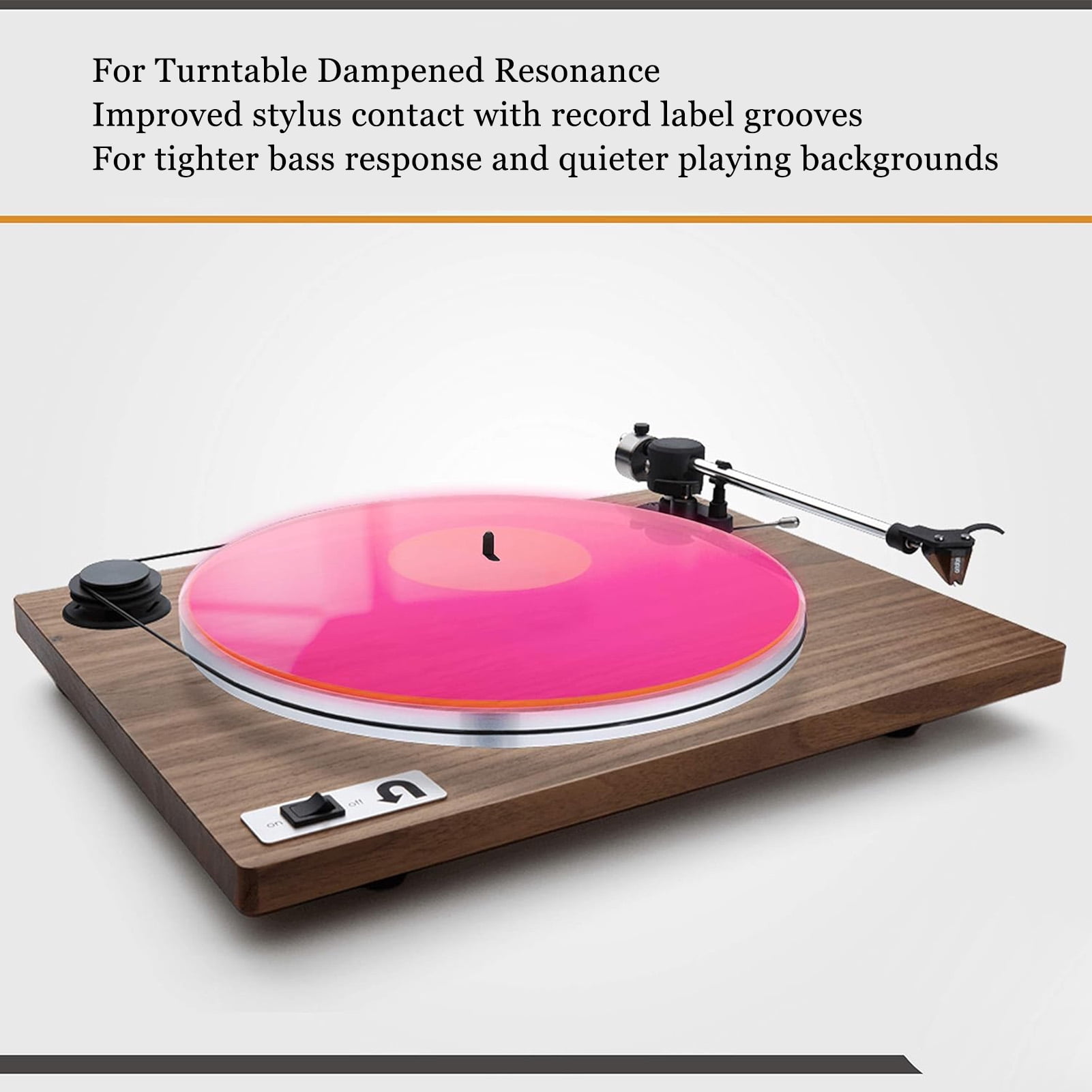 12,Inch Turntable Slip Mat, Clear Acrylic Platter For Enhanced Sound ...