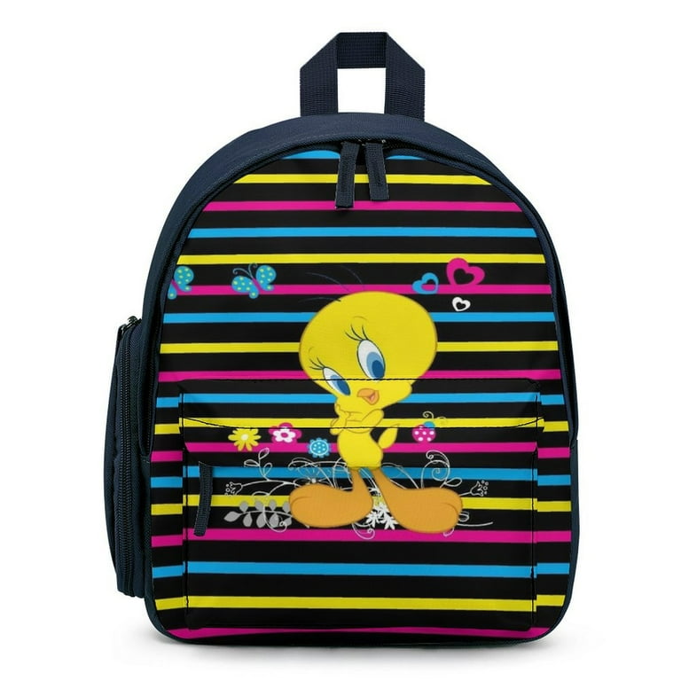 12 Inch Tweety Bird Mini Backpack for Boys Girls Lightweight Backpack Cartoon Bookbag Fashion Campus Casual Backpack