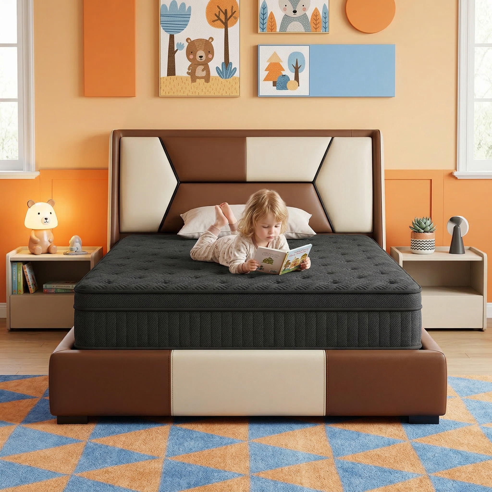 12 Inch Twin Hybrid Mattress in a Box with Zoned Support Pocket Coils Cooling Gel Memory Foam CertiPUR US Certified Medium Firm Pressure Relief Edge Support Fiberglass Free