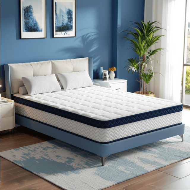 12 Inch Twin Hybrid Mattress - Medium Firm with Pocketed Coils - Compressed in a Box - Fiberglass-Free for Safe & Comfortable Sleep