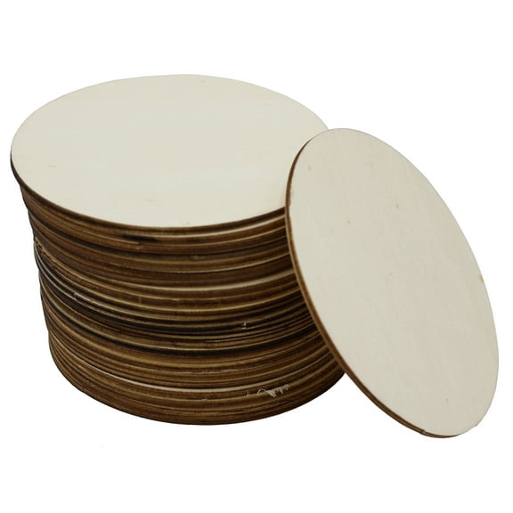 12 Inch Unfinished Round Wood Circles for Crafts, Door Hangers, Clocks, DIY Décor, Paint or Embellish – Wooden Plaque Disc Ready to Decorate | 72 Pack