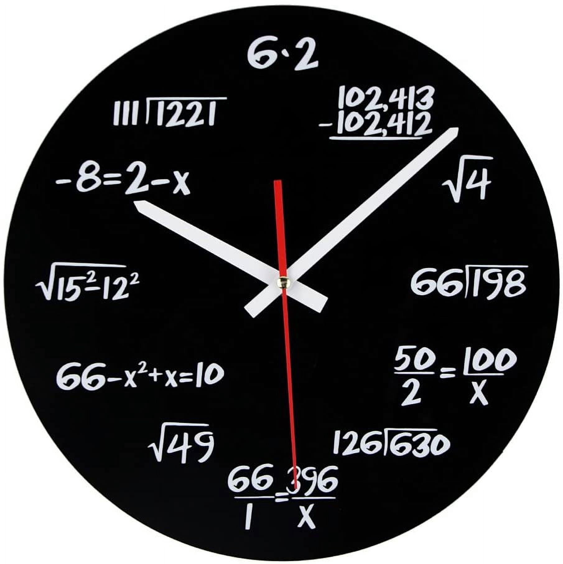 12 Inch Unique Wall Clock Modern Design Novelty Equation Clock Each ...