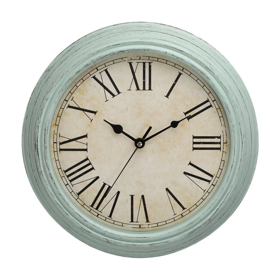 12 Inch Vintage Style Wall Clock with Silent Sweep Feature and Classic Roman Numerals for Home Use (C)